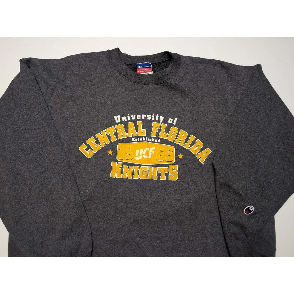 Vintage CHAMPION UCF Knights Crewneck Sweatshirt Y2K Gray Men's XL